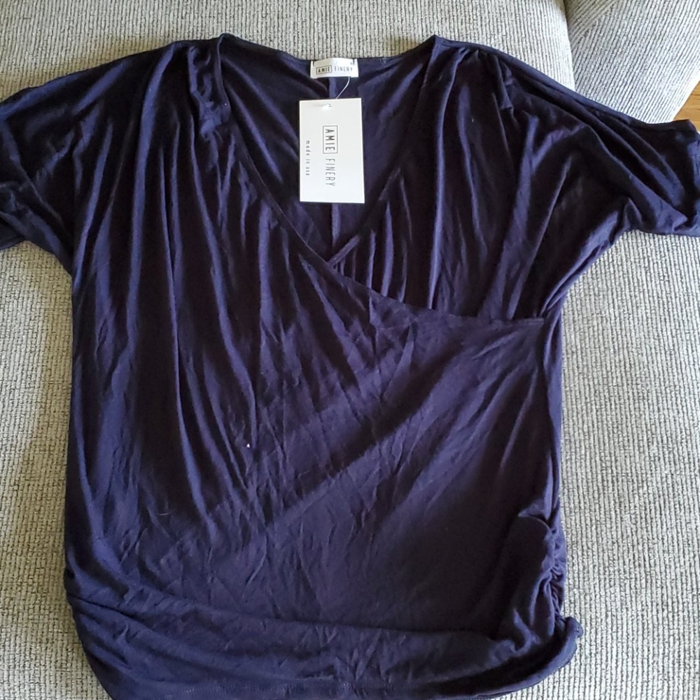 NWT Navy Swoop Tshirt